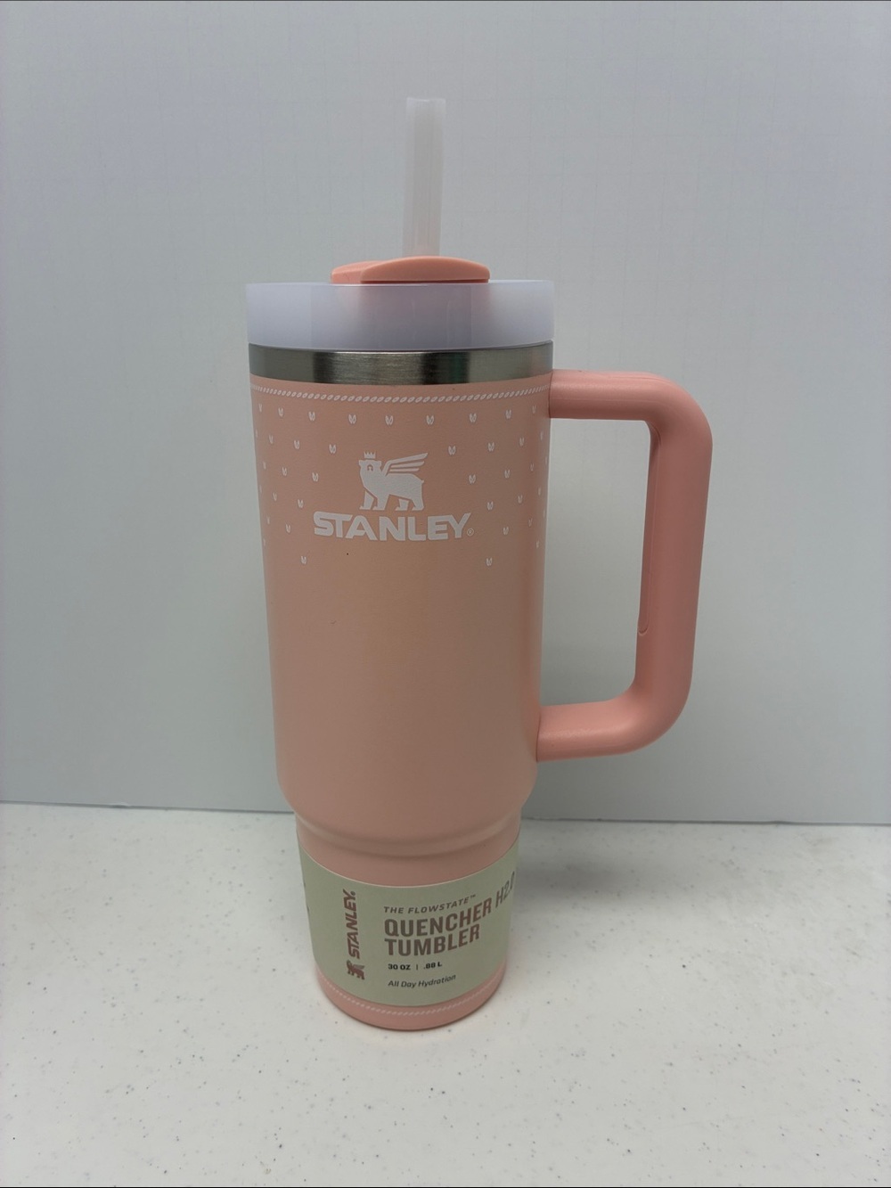 Stanley Quencher H2.0 FlowState 30 oz Tumbler Pink Sand Scheels Limited Edition